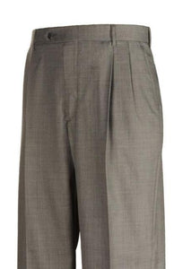 Clothing Sharkskin Pleated Dress Pants