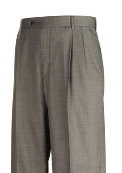 Clothing Sharkskin Pleated Dress Pants