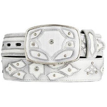 Original White Lizard Teju Skin Fashion Western Belt