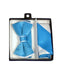 Men's Polyester White / Turquoise Satin dual colors classic Bowtie with hankie - Men's Neck Ties - Mens Dress Tie - Trendy Mens Ties