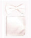 Velvet Bowtie with Hanky White