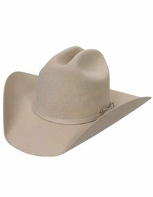 Men's white tone satin lining western style hat