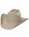 Men's white tone satin lining western style hat