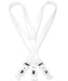 Men'S White Suspenders For Men Y Shape Back Elastic Button & Clip Convertible