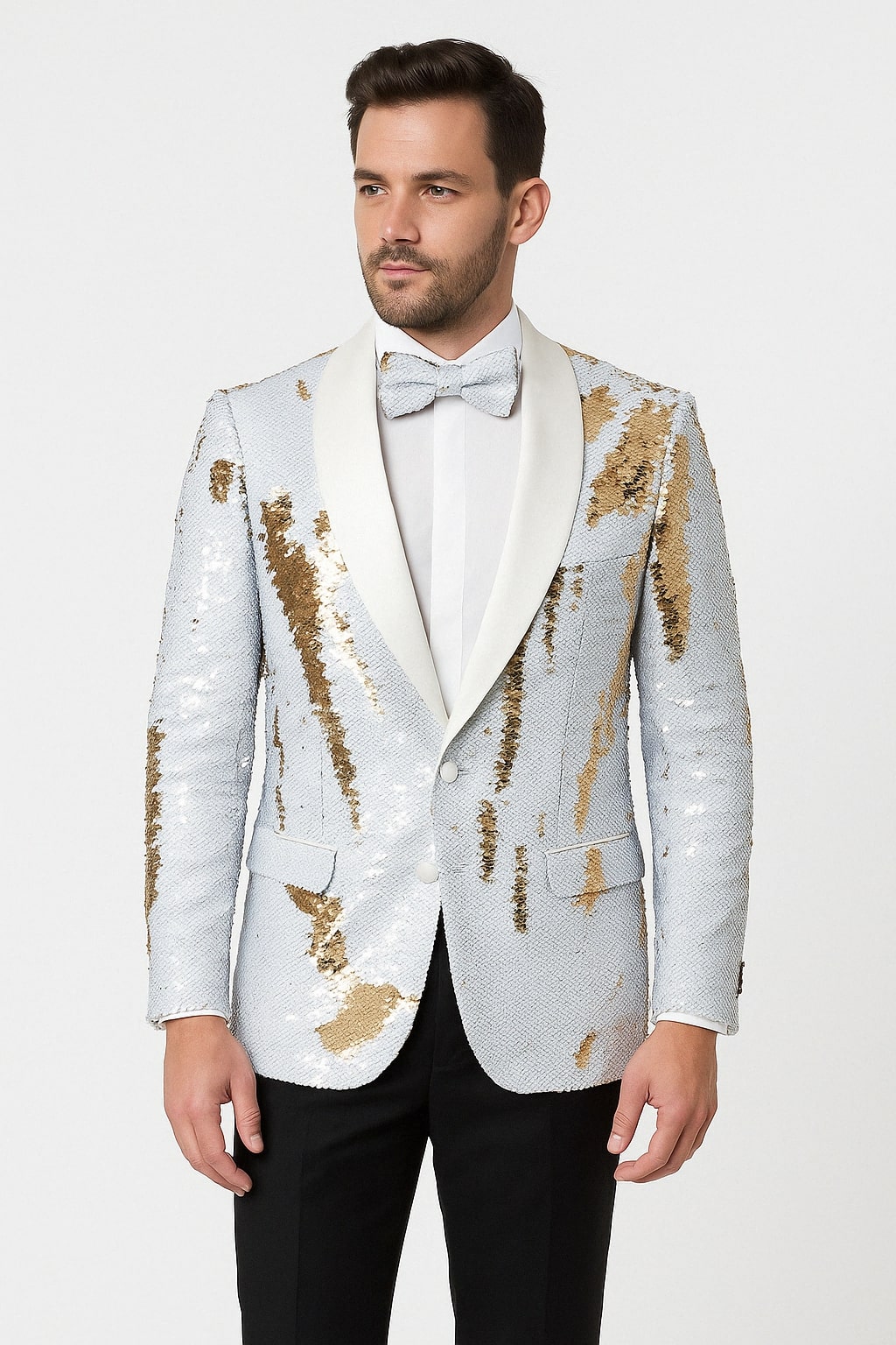 White and Gold Suit Mens for Men