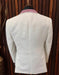 White and Rose Gold Tuxedo Suit - Wedding Groom Vested Suit