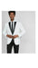 White Dinner Tuxedo Jacket Peak Black Lapel Two Toned