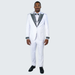 Men’s White Formal Tuxedo with Stones – Premium Peak Lapel 4-Piece