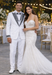 Men’s White Formal Tuxedo with Stones – Premium Peak Lapel 4-Piece