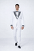 Men’s White Formal Tuxedo with Stones – Premium Peak Lapel 4-Piece