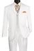 Lucci White 3-Button Vested Budget Suit with Pleated Slacks