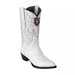 J Toe Cowboy Boots - J Toe Western Boots - Los Altos White J-Toe Genuine Caiman Tail