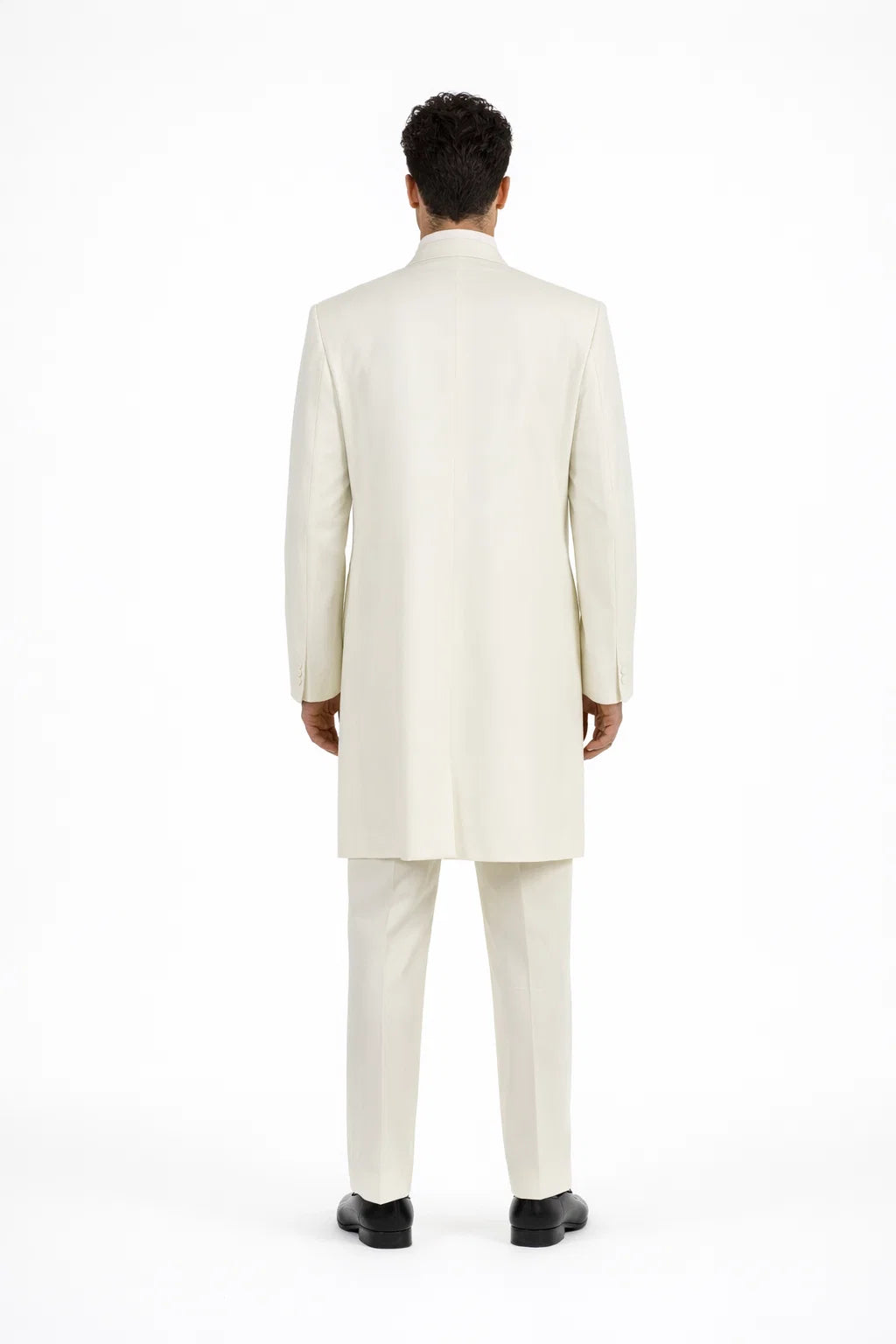 White Mandarin Collar Tuxedo