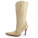 Los Altos Winter White Ostrich Leg Boot