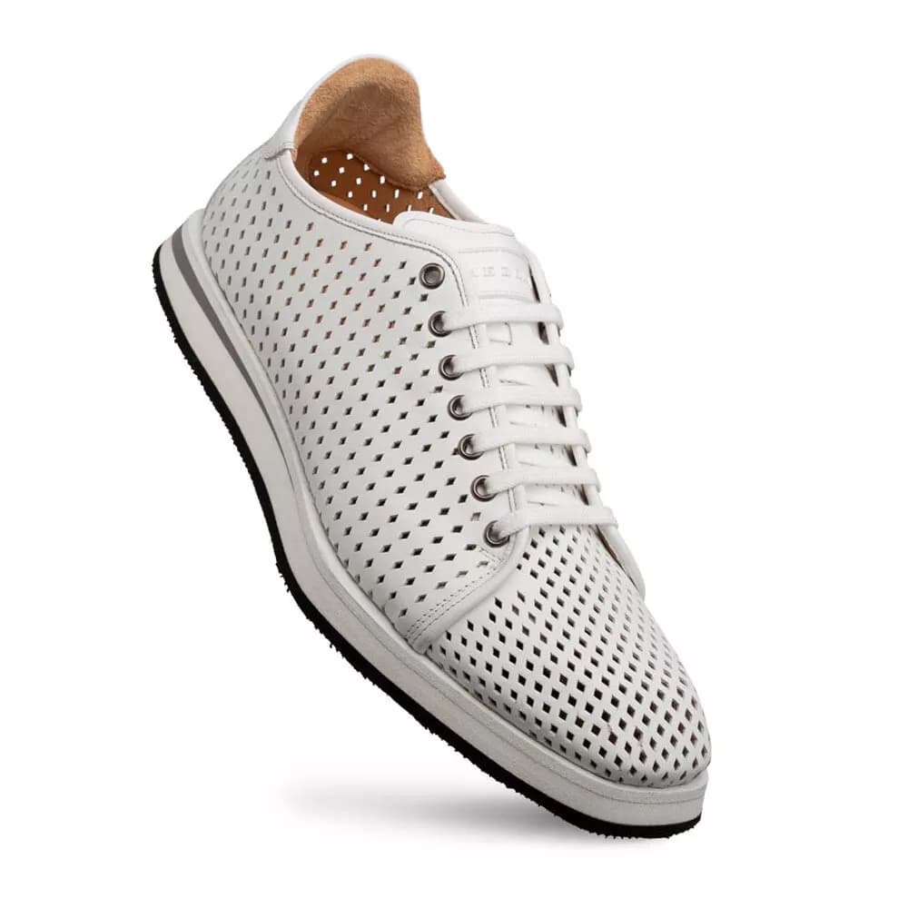 Mens Exotic Sneakers - Alligator Sneakers By Brand in Color White