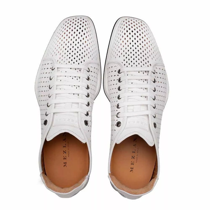 Mens Exotic Sneakers - Alligator Sneakers By Brand in Color White - Image 2