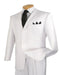 Three Button Suit - Classic Fit Pleated Pants - Mens Classic 3 Button Regular Fit White Suit