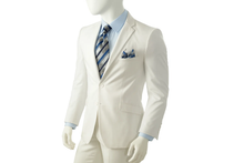 Men's Solid White Slim Fit Suit Vent Online Discount Fashion Sale Cheap Priced Business Suits Clearance Sale For Men