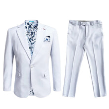 Mens Cotton Stretch Fashion White Suit
