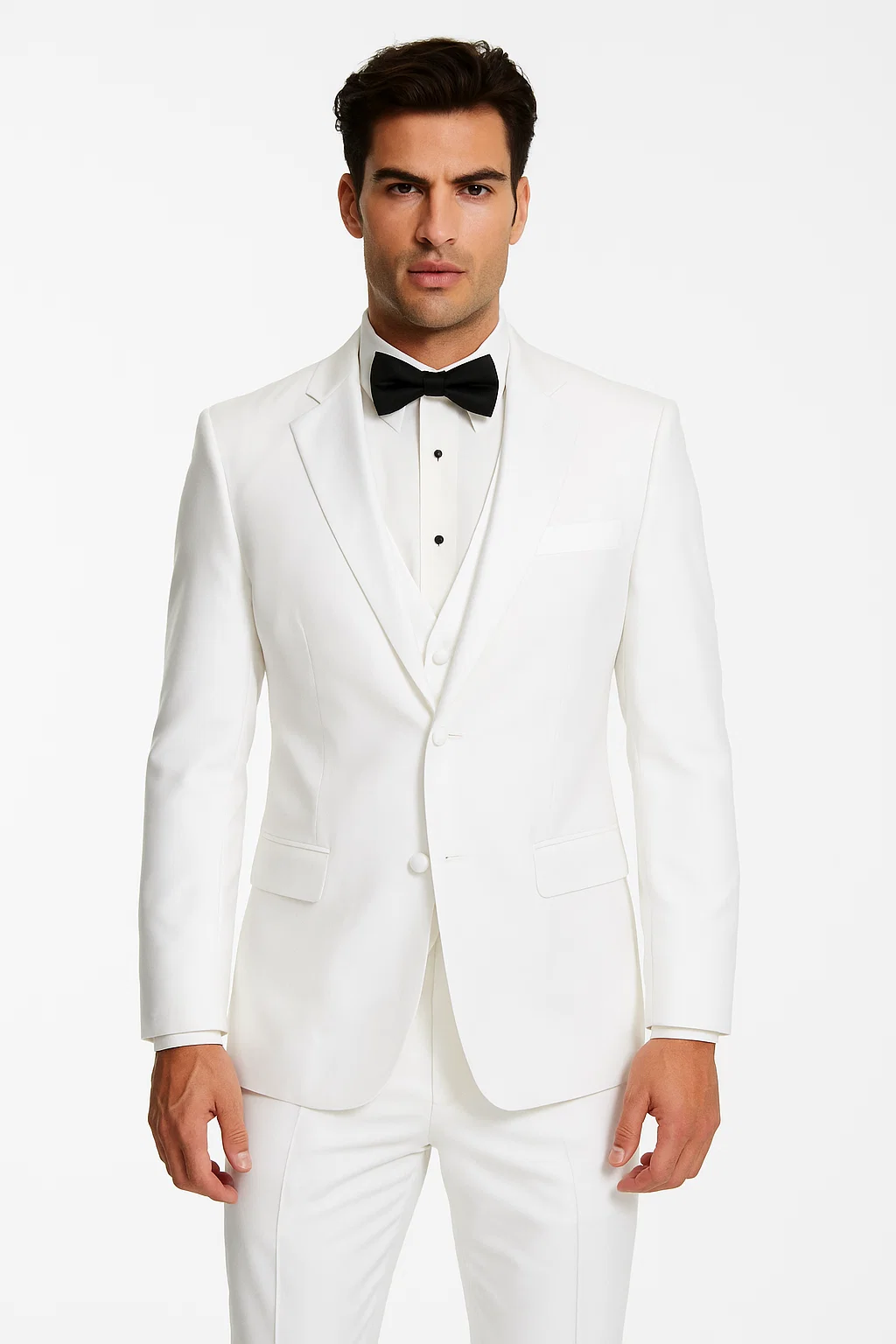 White Tuxedo Jacket Black Lapel