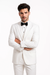 Two Button Tuxedo Jacket,Pant And Vest Combination White