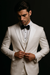 Two Button Tuxedo Jacket,Pant And Vest Combination White