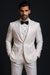 Two Button Tuxedo Jacket,Pant And Vest Combination White