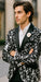White and Black Blazer - White Tuxedo Jacket + Black Pants + Free Matching Bowtie