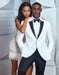 Mens Designer Franklin Wedding - Prom Tuxedo in White Designer Prom Tuxedos