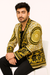 White and Gold and Black Tuxedo Jacket - Designer Pattern