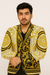 White and Gold and Black Tuxedo Jacket - Designer Pattern
