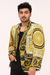 White and Gold and Black Tuxedo Jacket - Designer Pattern