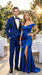 Men’s Royal Blue Tuxedo Dress Suit with Black Shawl Lapel, Formal Wedding Prom Suit