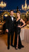 Men’s Black Double Breasted Tuxedo Suit with Jacket and Pants, Formal Wedding Prom Suit