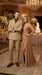 Mens Double Breasted Gangster Bold Pinstripe Suit in Camel