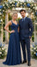 Men’s Kingsman Harrys Blue Pinstripe Double Breasted Suit, Formal Business Dress Suit