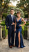 Men’s Dark Navy Blue Pinstripe Double Breasted Suit, Formal Business Wedding Dress Suit Set