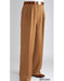 Men's Wide Leg Pants Mocca~Coffee~Light Brown Double Pleated Besom Rear Pockets