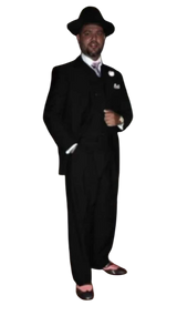 Wide Leg Pleated Pants Pants - 100% Wool Suit - Double Breasted Vest Peak Lapel - Classic Fit Suit - Vested Suit - Black