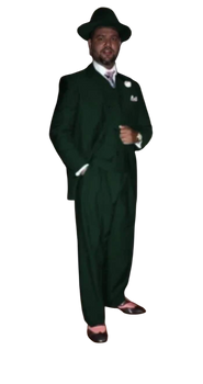 Wide Leg Pleated Pants Pants - 100% Wool Suit - Double Breasted Vest Peak Lapel - Classic Fit Suit - Vested Suit - Hunter Green