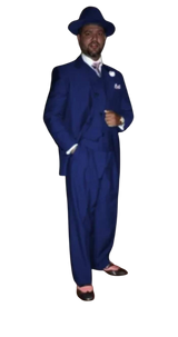 Wide Leg Pleated Pants Pants - 100% Wool Suit - Double Breasted Vest Peak Lapel - Classic Fit Suit - Vested Suit - Indigo
