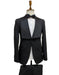 Men's Vested Designer Wide Square Shawl Tuxedo Black by Dingo