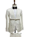 Mens Vested Designer Wide Square Shawl Tuxedo in Ivory