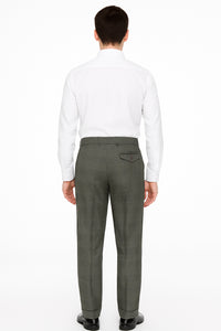 Wide Leg Slacks ~ Dress Pants Patter Gray Window Pane ~ Plaid