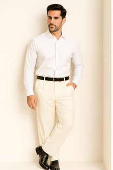 long rise big leg slacks Men's Fashion Wide Leg Pant  unhemmed unfinished bottom - Image 7