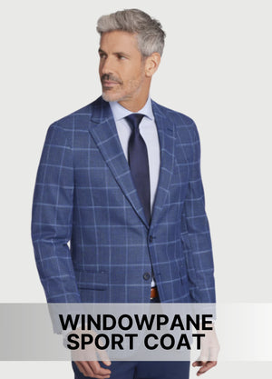 Windowpane Sport Coat – Sharp Grid Pattern with Modern Sophistication