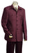 Men's Fashionable Safari Military Style Wine Zoot Suit