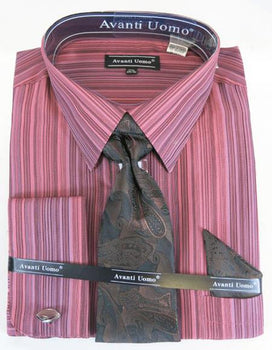 Wine Colorful Men'S Dress Shirt