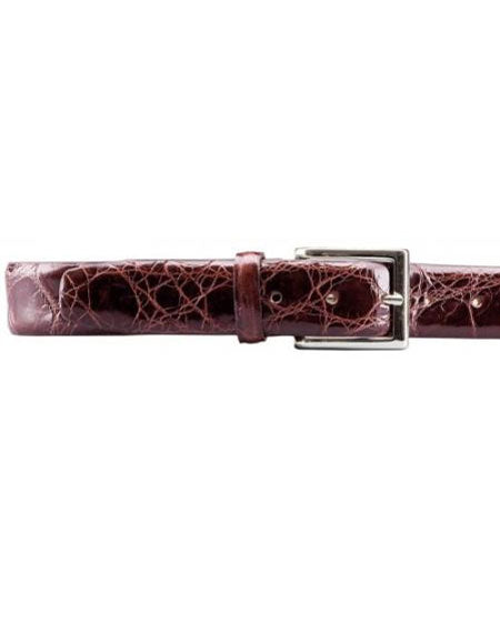 Real Authentic Skin Wine All-Over Genuine World Best Alligator ~ Gator Skin Belt