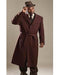 Wine One Button Peacoat for Men